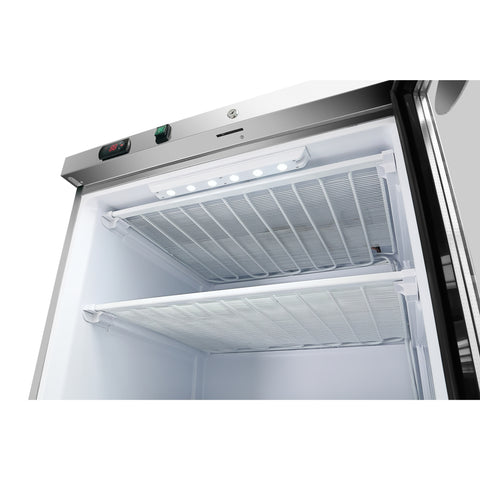 21 Cu. Ft. Commercial Freezer with Glass Door in Stainless Steel - Manual Defrost (KM-FMD20SGD)