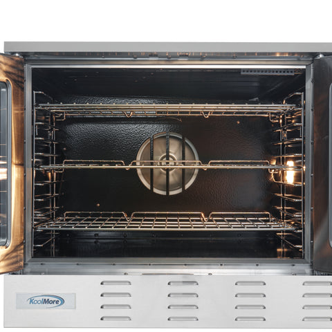 38 in. Full Size Single Deck Commercial Natural Gas Convection Oven 54,000 BTU (KM-CCO54-NG)