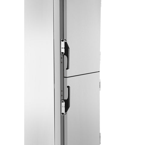 33 in. Commercial Insulated Heated Holding/Proofing  Cabinet with Wire Racks and Solid Dutch Doors in Silver (KM-CHP36-WIDD)