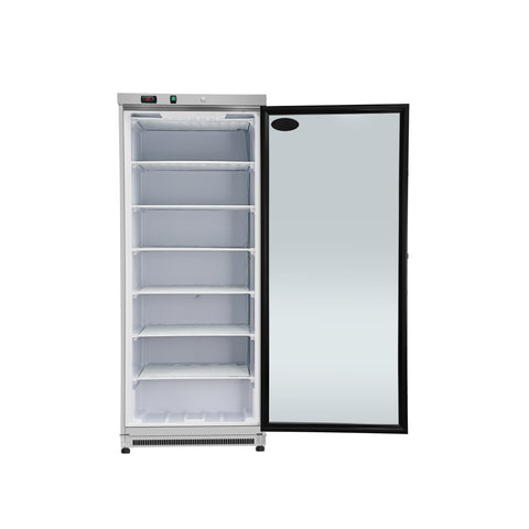 21 Cu. Ft. Commercial Freezer with Glass Door in Stainless Steel - Manual Defrost (KM-FMD20SGD)