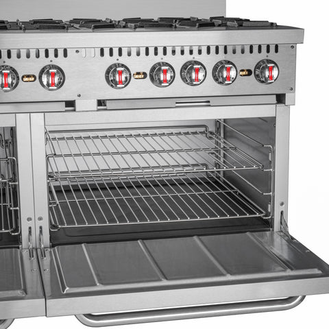 60 in. Commercial 10 Burner Natural Gas Range in Stainless-Steel (KM-CR60-NG)