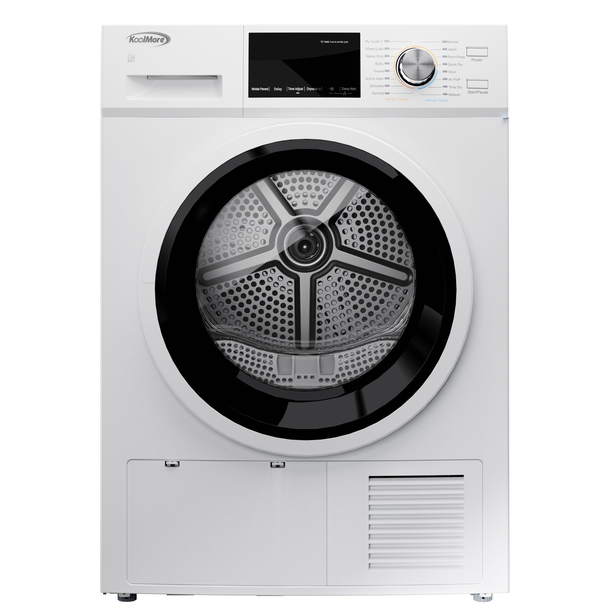 Black+decker 4.4 Cu. ft. 240-Volt Ventless Electric Dryer with Heat Pump in White BDFH44M