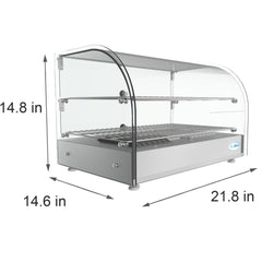 22 in. Curved Glass Countertop Display Warmer, 1.5. cu. ft., HDC-1.5C.