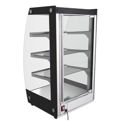 16 in. Commercial Glass Bakery Display Case, Self Service Pastry Case with LED lighting and Rear Door, 2.7 cu. ft. DC-3CB.