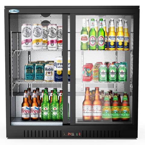35 in. Two-Door Back Bar Refrigerator - 7.4 Cu Ft. BC-2DSL-BK