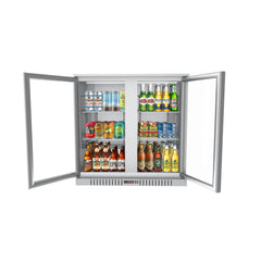 35 in. Two-Door Back Bar Refrigerator - 7.4 Cu Ft. BC-2DSW-SS