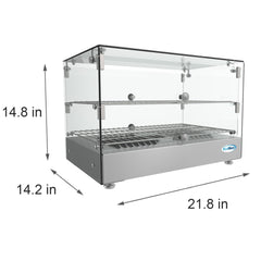 22 in. Glass Countertop Display Warmer, 1.7 cu. ft. HDC-1.7C.