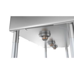 51 in. Three Compartment Stainless Steel Commercial Sink with Drainboard, Bowl Size 12"x 16"x 10" SC121610-12L3.