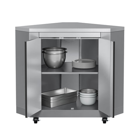 26 in. Stainless-Steel Corner Cabinet for Outdoor Kitchen (KM-OKS-CCAB)