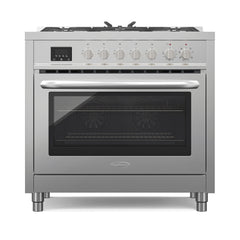 36 in. Professional Dual Fuel Range in Stainless Steel with Legs, 4.3 cu. ft. KM-FR36DF-SS