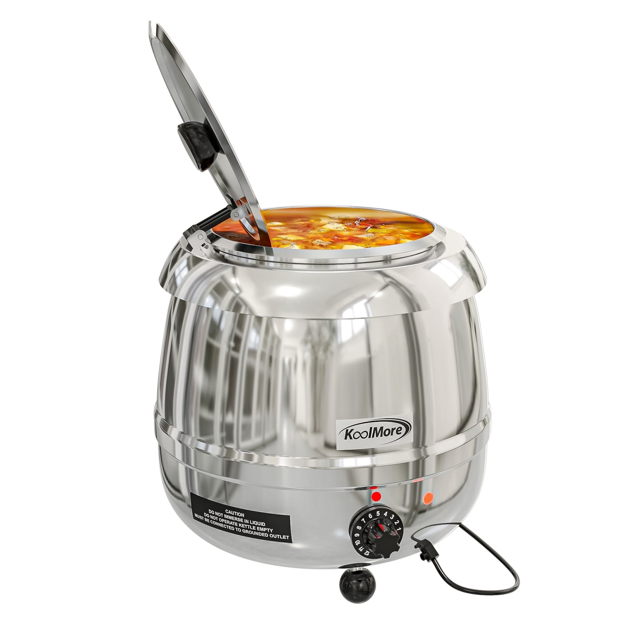 MIDUO 10 Quart Electric Countertop Soup Kettle Food Warmer and Insulation  with stainless steel cover