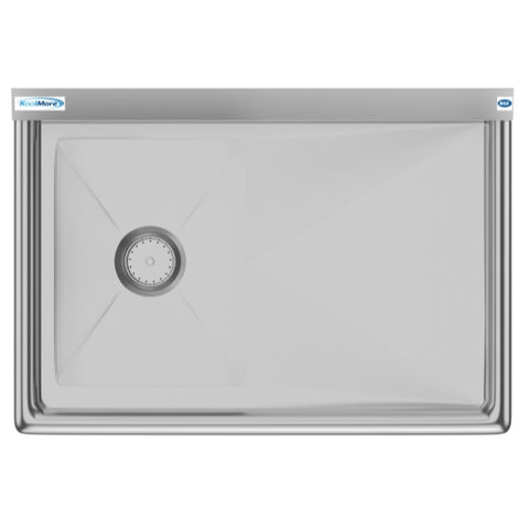 31 in. One Compartment Stainless Steel Commercial Sink with Drainboard, Bowl Size 12" x 16" x 10" SA121610-16R3.
