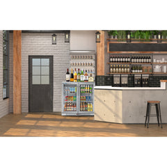 35 in. Two-Door Back Bar Refrigerator - 7.4 Cu Ft. BC-2DSW-SS