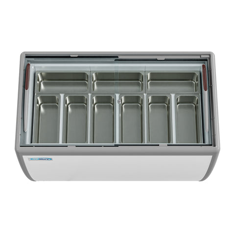 50 in. Gelato Dipping Cabinet Display Freezer with Sliding Glass Door, 13 cu. ft. KM-GDC-49SD