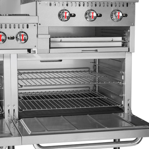 60 in. 6 Burner Commercial Natural Gas Range with 24 in. Griddle and Broiler (KM-CRGB60-NG)